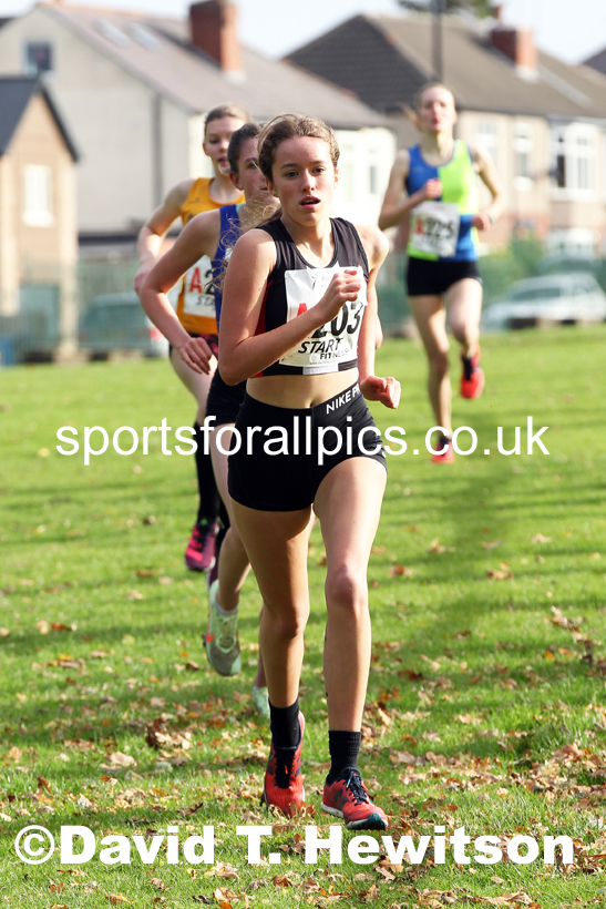 Womens under-17s Northern Cross Country Relays, Graves Park, Sheffield. Photo: David T. Hewitson/Sports for All Pics